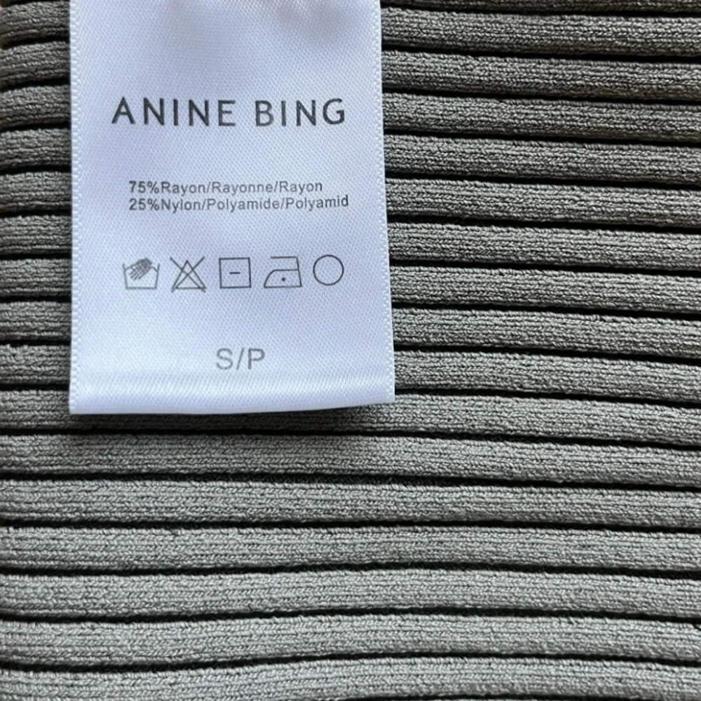 Anine Bing Ribbed Knit Tank in Sage - Picture 4 of 6
